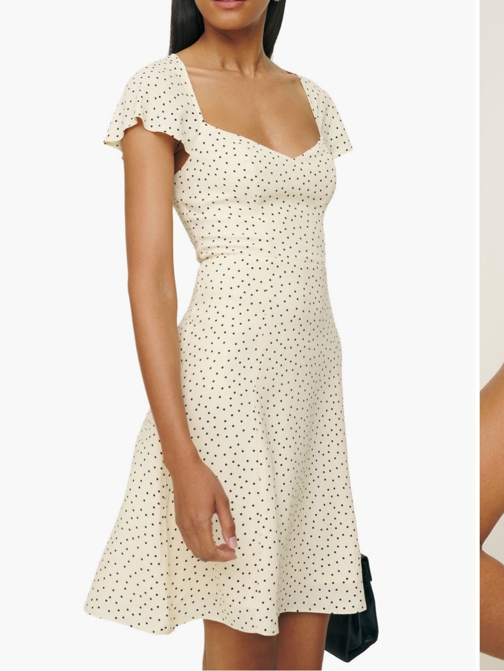 Novia print flutter sleeve dress
